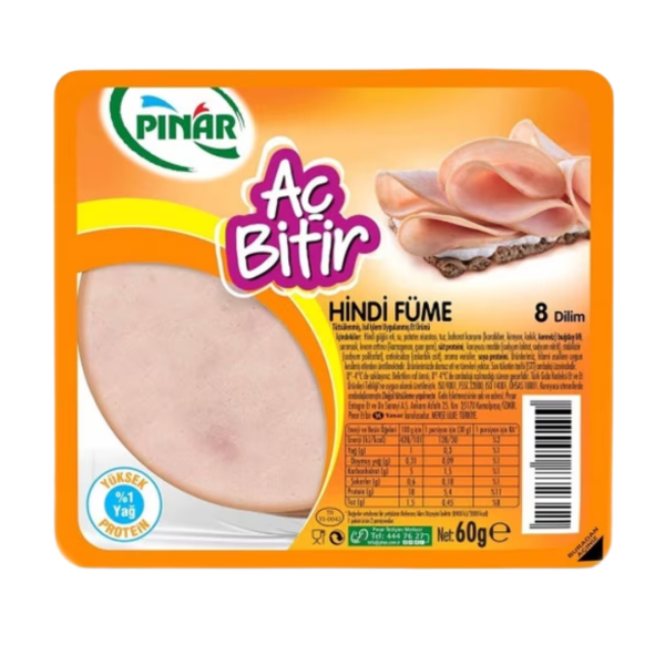 PINAR AÇ BİTİR HİNDİ SALAM FÜME 60 GR * 18 
