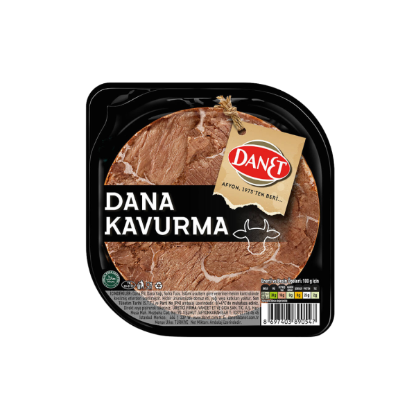DANET KAVURMA DANA DİLİMLİ 100 GR * 10