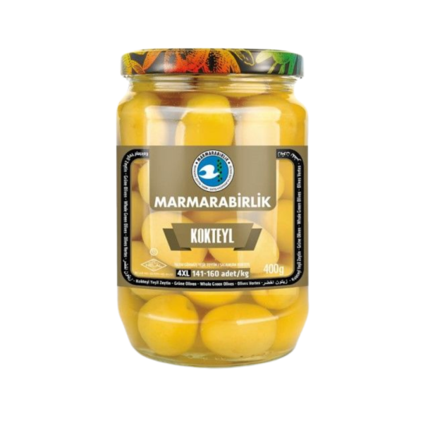 MARMARA BİRLİK  YEŞİL ZEYTİN KOKTEYL 400 GR * 6 